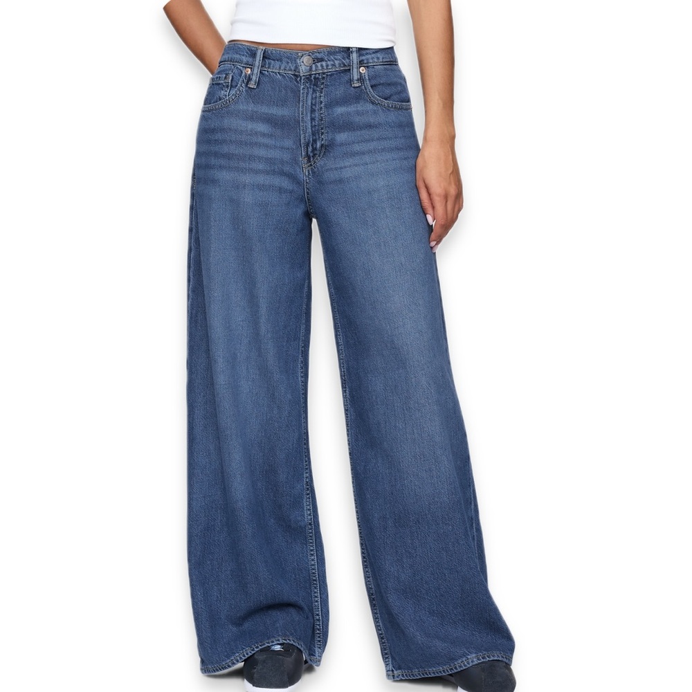 Gap Mid Rise Ultra Soft Baggy Jeans Size 6 Tall